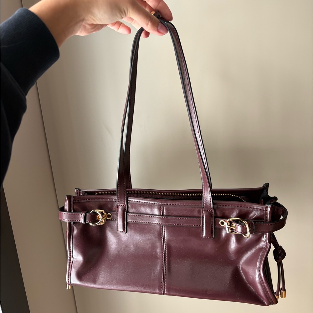 SOLD - Aldo Lavaros Deep Burgundy Shoulder Bag